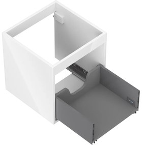 Mexen Box-A, závesná skrinka 45 cm, 1 zásuvka, biela lesklá, 91AX0-0450-470-1-00