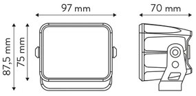 LED Bodové svietidlo pre automobil DUO BLACK LED/40W/9-36V IP69 6000K hranatý
