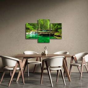 Obraz - Vodopád Erawan v Kanchanaburi, Thajsko (90x60 cm)