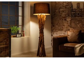 Stojaca lampa 41386 Harmony 150cm Čierna Drevo Teak  - Komfort-nábytok