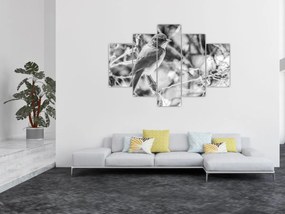 Obraz - Modrý vták v zime (150x105 cm)