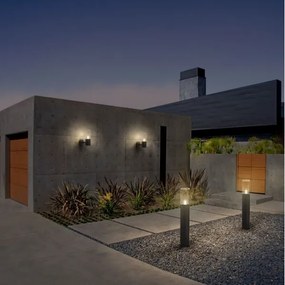 Ledvance - Vonkajšie nástenné svietidlo so senzorom FIGO CYLINDER 1xE27/20W/230V