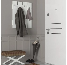 Nástenný vešiak ANITA 80x64,7 cm biela