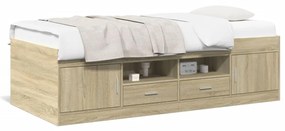 Denná posteľ so zásuvkami dub sonoma 75x190 cm kompozitné drevo 3280260