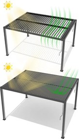 Hliníková bioklimatická pergola s lamelami 4 x 3 M