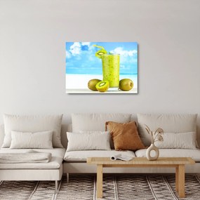 Sklenený obraz - kiwi smoothie (70x50 cm)