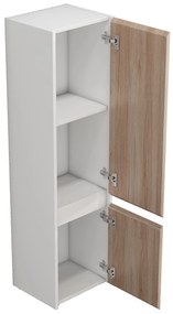 Vysoká závesná kúpeľňová skrinka Houseland Nivra dub/biela