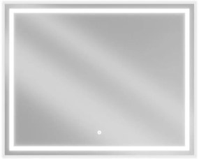 Mexen Miko, LED kúpeľňové zrkadlo s podsvietením 100 x 80 cm, 6000K, ochrana proti zahmlievaniu, 9819-100-080-611-00
