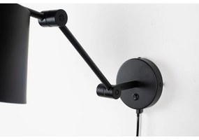 Čierne nástenné svietidlo Hajo - White Label