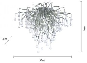 Paul Neuhaus 8091-55 - Prisadený luster ICICLE 9xG9/40W/230V pr. 50 cm chróm