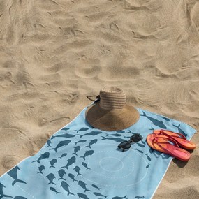 Modrá plážová osuška 90x180 cm Shoal - DecoKing