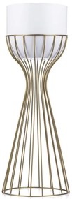 Kvetináč na stojane LOFT V 56 cm zlatý/biely