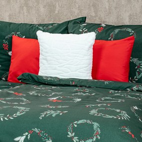 4Home Vianočné bavlnené obliečky Poinsettia, 140 x 220 cm, 70 x 90 cm