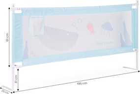 ECOTOYS Bezpečnostná zábrana na posteľ 200 cm ECOTOYS