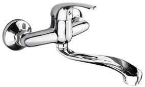 Mereo Mereo, Drezová nástenná baterie, Lila, s ramienkom plochým vyhnutým 180 mm, chróm, MER-CBEE30105