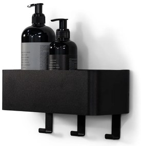 Čierna nástenná oceľová kúpeľňová polička Multi – Spinder Design