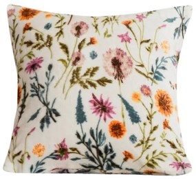 Mikroplyšová obliečka na vankúšik HERBALIS 45x45 cm, krémová