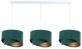 Luster na lanku GALAXY 3xE27/60W/230V zelená/zlatá