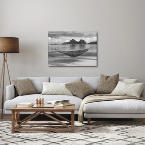 Obraz - Hojdacia sieť na pláži (70x50 cm)