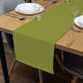 Biante Dekoračný behúň na stôl Rongo RG-095 Olivovo zelený 20x120 cm