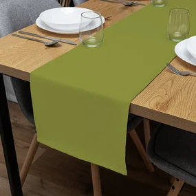 Biante Dekoračný behúň na stôl Rongo RG-095 Olivovo zelený 20x120 cm