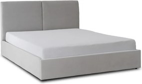 Posteľ MARSYLIA 160x200 s úložným priestorom, sivý zamat