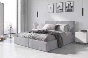 BMS GROUP Čalúnená posteľ HILTON 160x200cm výklopná sivá