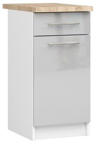 Dolná kuchynská skrinka Ozara SZ40 SZ1 (biela + metalický lesk). Akcia -19%. Vlastná spoľahlivá doprava až k Vám domov. 1071100