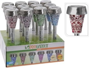 Solárna LED lampa Mosaic – červená 31 cm