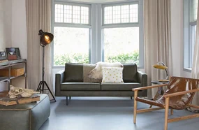 BePureHome Rodeo malá kožená sedačka - Zelená