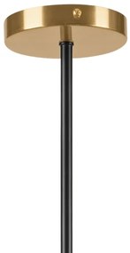 Luster na tyči LILOU 4xE14/5W/230V zlatá/čierna/dymová béžová