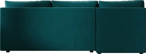 Rozkladacia obojstranná sedacia súprava do L VENORIA SLIM 200x143 cm, petrolejová + 2 vankúšiky ZDARMA