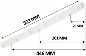 Erga Erga, stropný vešiak na sušenie bielizne 6x150 cm, biela, ERG-SEP-10SUSSUF6PP15