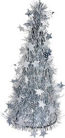 Strieborná vianočná dekorácia vianočný stromček M - Ø 17*38 cm