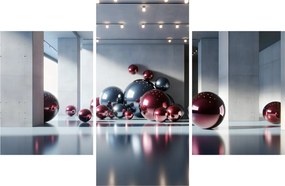 Obraz - 3D priestor s guľami II. (90x60 cm)