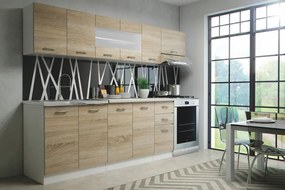 Kuchynská linka PERLA 260 dub sonoma / biela
