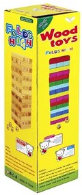 Wood Toys Drevená veža Jenga, farebná