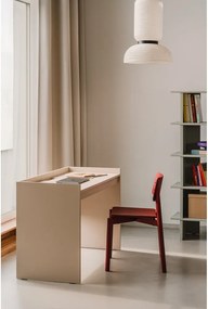 Červená stohovateľná jedálenská stolička Wem – noo.ma