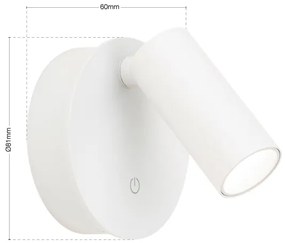 Orion - Nabíjateľné stmievateľné LED svietidlo LUXY LED/1W/5V 2200 mAh 2700/3000/4000K biela