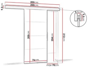 Posuvné dvere Meralia 7 (biela). Vlastná spoľahlivá doprava až k Vám domov. 1122605