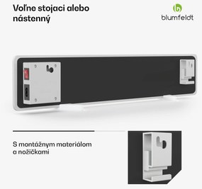 Blumfeldt Infračervený nástenný sušič DryWave, 50 W, suší farby a omietky, možnosť montáže na stenu