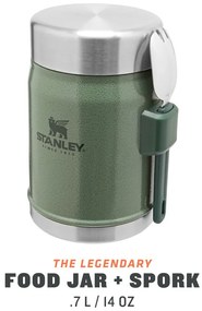 Zelená termoska na jedlo z nehrdzavejúcej ocele 400 ml Legendary Classic Hammer Tone Green – Stanley