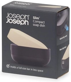 Čierna plastová nádobka na mydlo Slim – Joseph Joseph