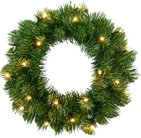 Eglo LED Dekoračný veniec Alaska, ø 38 cm, zelený