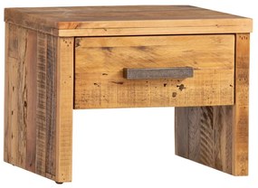 furniture-nabytek.cz - Masívny nočný stolík Albury z recyklovanej borovice, lakovaný, prírodná farba