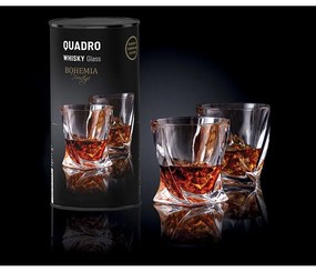 BOHEMIA PRESTIGE QUADRO POHÁR NA WHISKY V TUBE 340 ML SADA 2KS