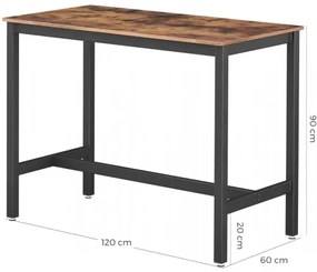 Barový stôl VASAGLE LBT91X