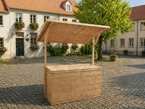 Trhový stánok - Premium, farba natur, (0,75 x 1,5 m), S_BUFET6 - domceknazahradu.sk