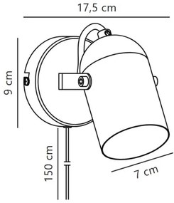 Nordlux - Nástenné bodové svietidlo LOTUS 1xE14/40W/230V