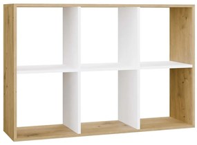 Regál Malax 2x3 110 cm dub Artisan/bílý